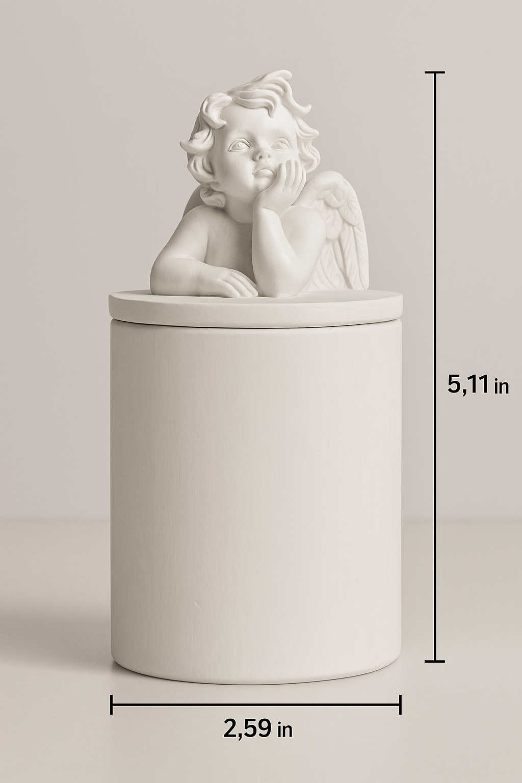 Cupid Angel Handmade Candle: Cranberry Apple Scented, Elegant Home Decor