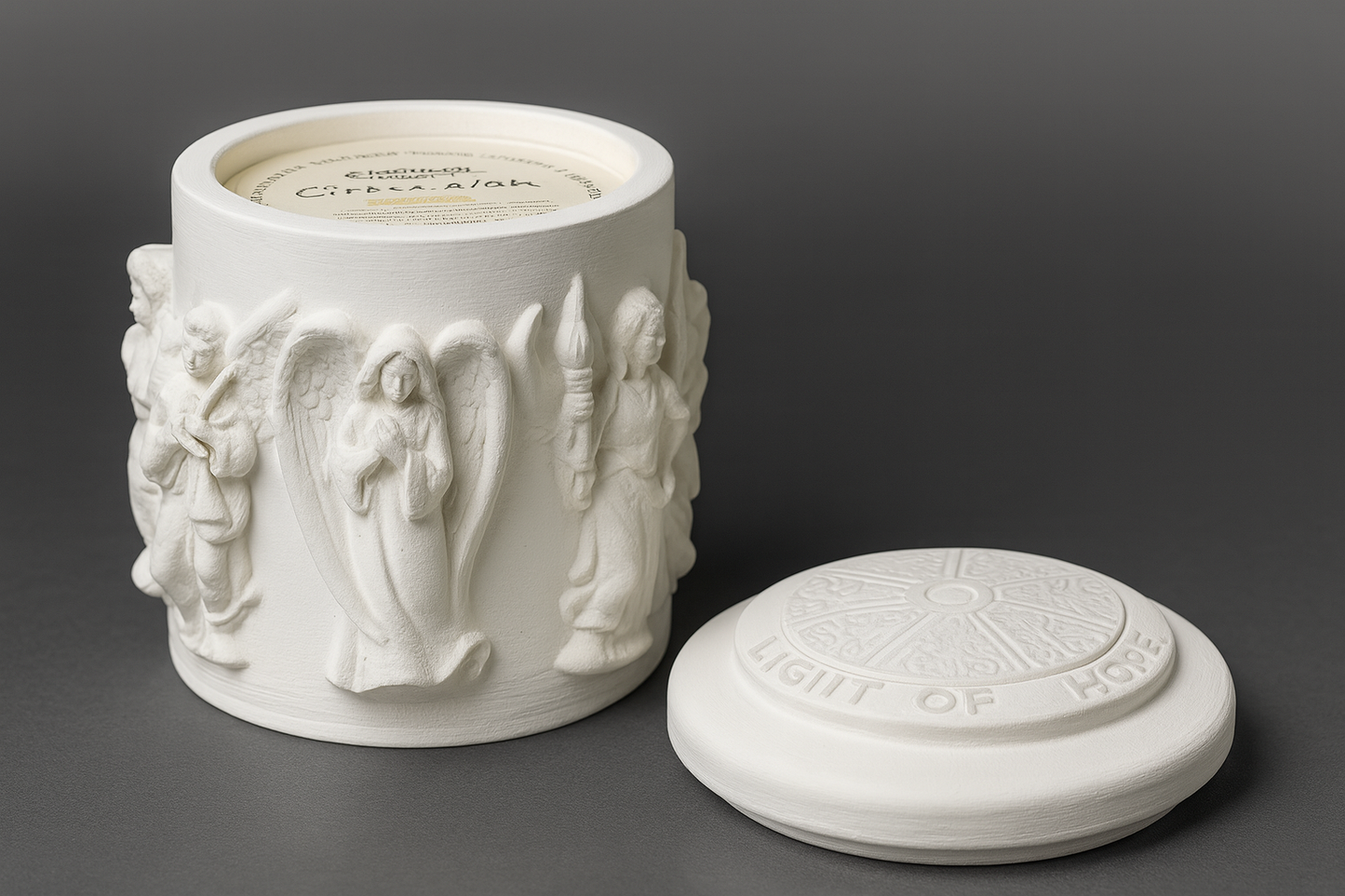 Greek Angel Relief Aroma Candle: Citrus Agave Scented Gypsum Home Decor