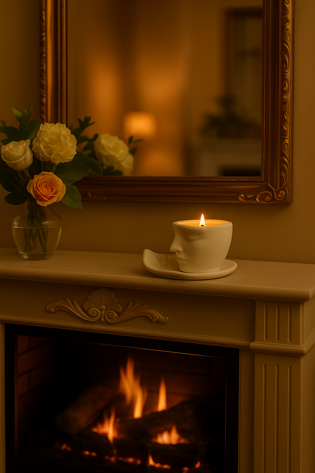 Love is in the air Handmade Aroma Candle, Apple Maple Bourbon Scented Soy Candle: , Home Decor
